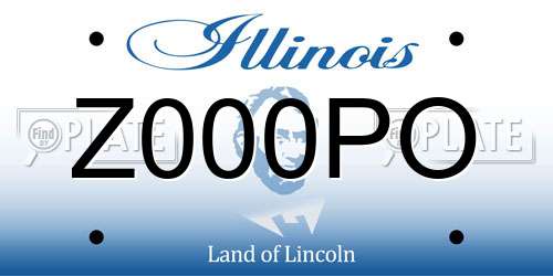 Z000PO Illinois License Plate