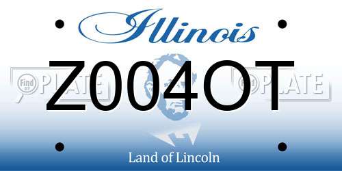 Z004OT Illinois License Plate