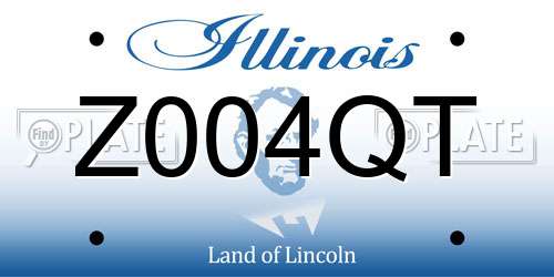 Z004QT Illinois License Plate