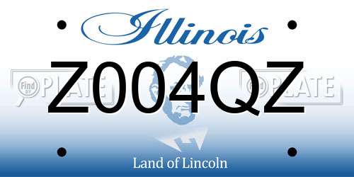 Z004QZ Illinois License Plate