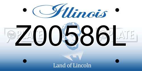 Z00586L Illinois License Plate