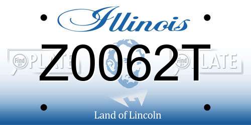 Z0062T Illinois License Plate
