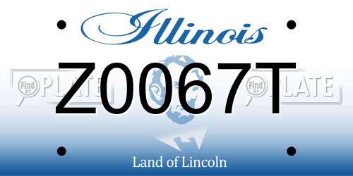 Z0067T Illinois License Plate