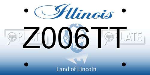 Z006TT Illinois License Plate