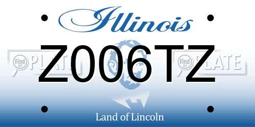 Z006TZ Illinois License Plate