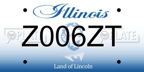 Z006ZT Illinois License Plate
