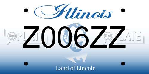Z006ZZ Illinois License Plate