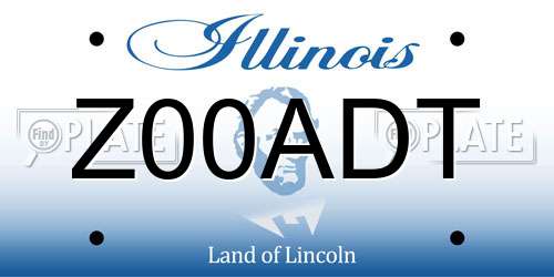 Z00ADT Illinois License Plate