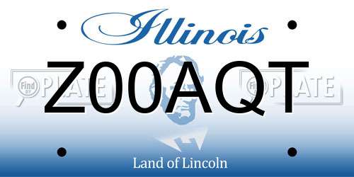 Z00AQT Illinois License Plate