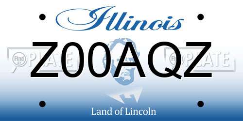 Z00AQZ Illinois License Plate