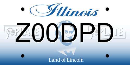 Z00DPD Illinois License Plate