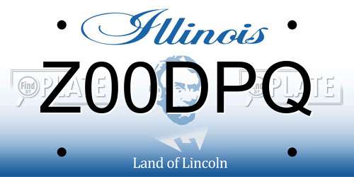 Z00DPQ Illinois License Plate
