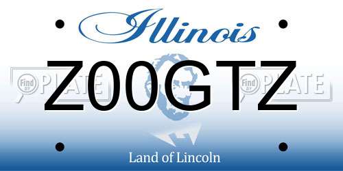 Z00GTZ Illinois License Plate