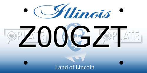Z00GZT Illinois License Plate