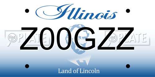 Z00GZZ Illinois License Plate