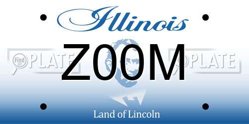 Z00M Illinois License Plate