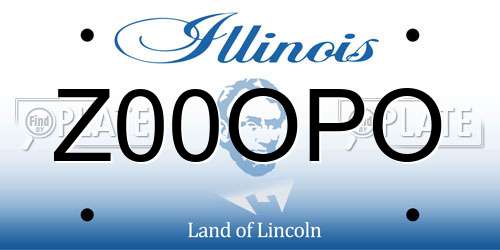 Z00OPO Illinois License Plate