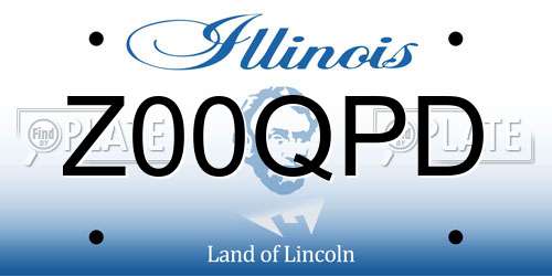 Z00QPD Illinois License Plate