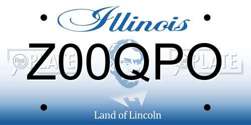 Z00QPO Illinois License Plate