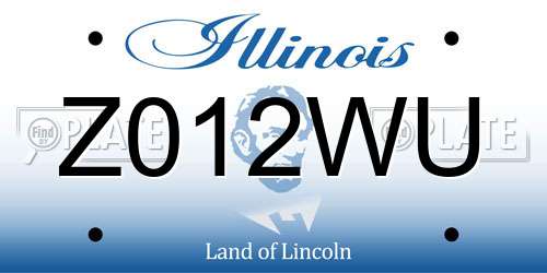 Z012WU Illinois License Plate