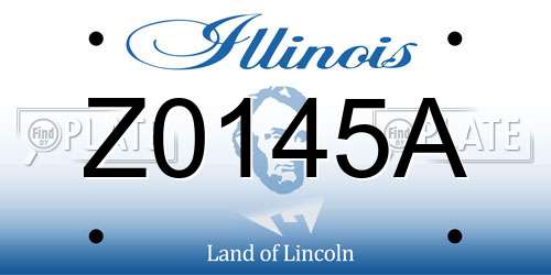 Z0145A Illinois License Plate