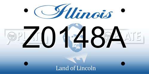 Z0148A Illinois License Plate