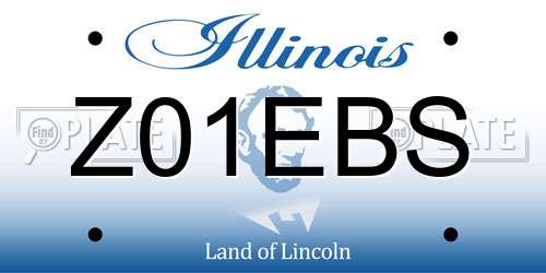 Z01EBS Illinois License Plate