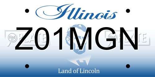Z01MGN Illinois License Plate
