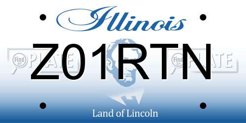 Z01RTN Illinois License Plate
