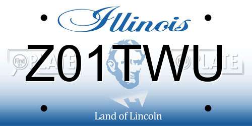 Z01TWU Illinois License Plate