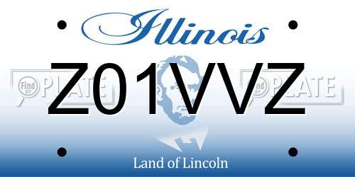 Z01VVZ Illinois License Plate