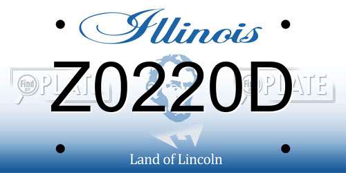 Z0220D Illinois License Plate