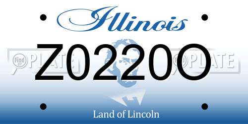 Z0220O Illinois License Plate