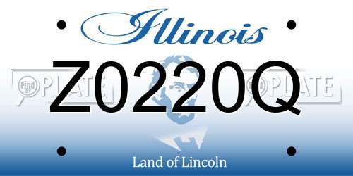 Z0220Q Illinois License Plate