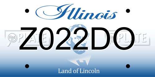 Z022DO Illinois License Plate
