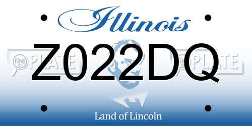 Z022DQ Illinois License Plate