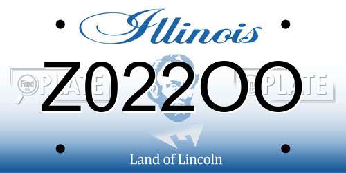 Z022OO Illinois License Plate