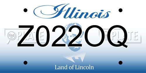 Z022OQ Illinois License Plate