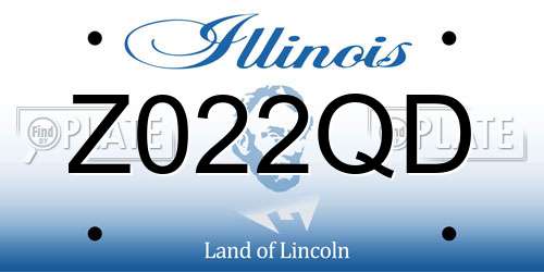 Z022QD Illinois License Plate