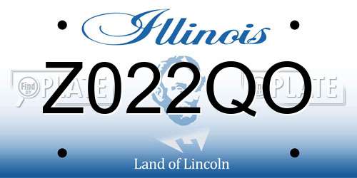 Z022QO Illinois License Plate