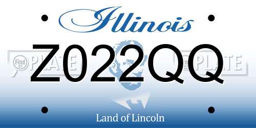 Z022QQ Illinois License Plate