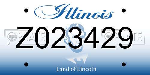 Z023429 Illinois License Plate