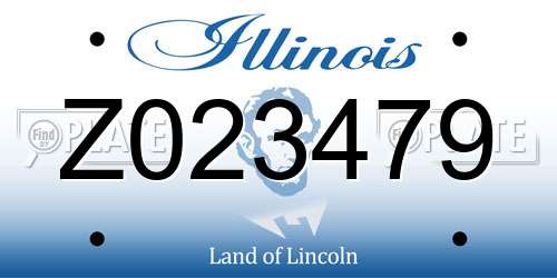 Z023479 Illinois License Plate