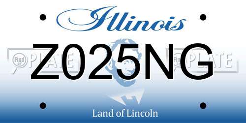 Z025NG Illinois License Plate