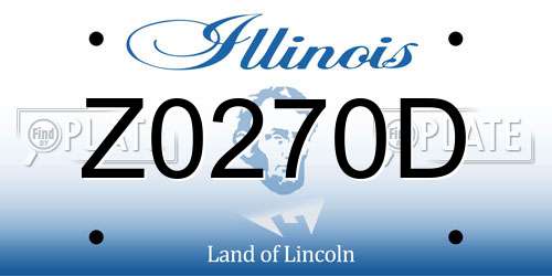 Z0270D Illinois License Plate