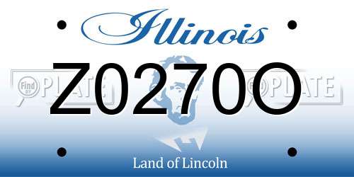 Z0270O Illinois License Plate