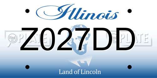 Z027DD Illinois License Plate