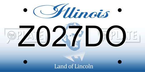 Z027DO Illinois License Plate