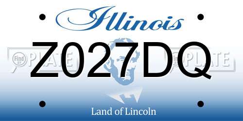 Z027DQ Illinois License Plate