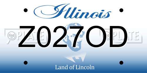Z027OD Illinois License Plate